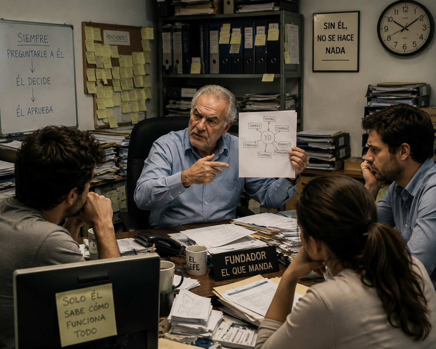 Empresa familiar donde todo depende del fundador